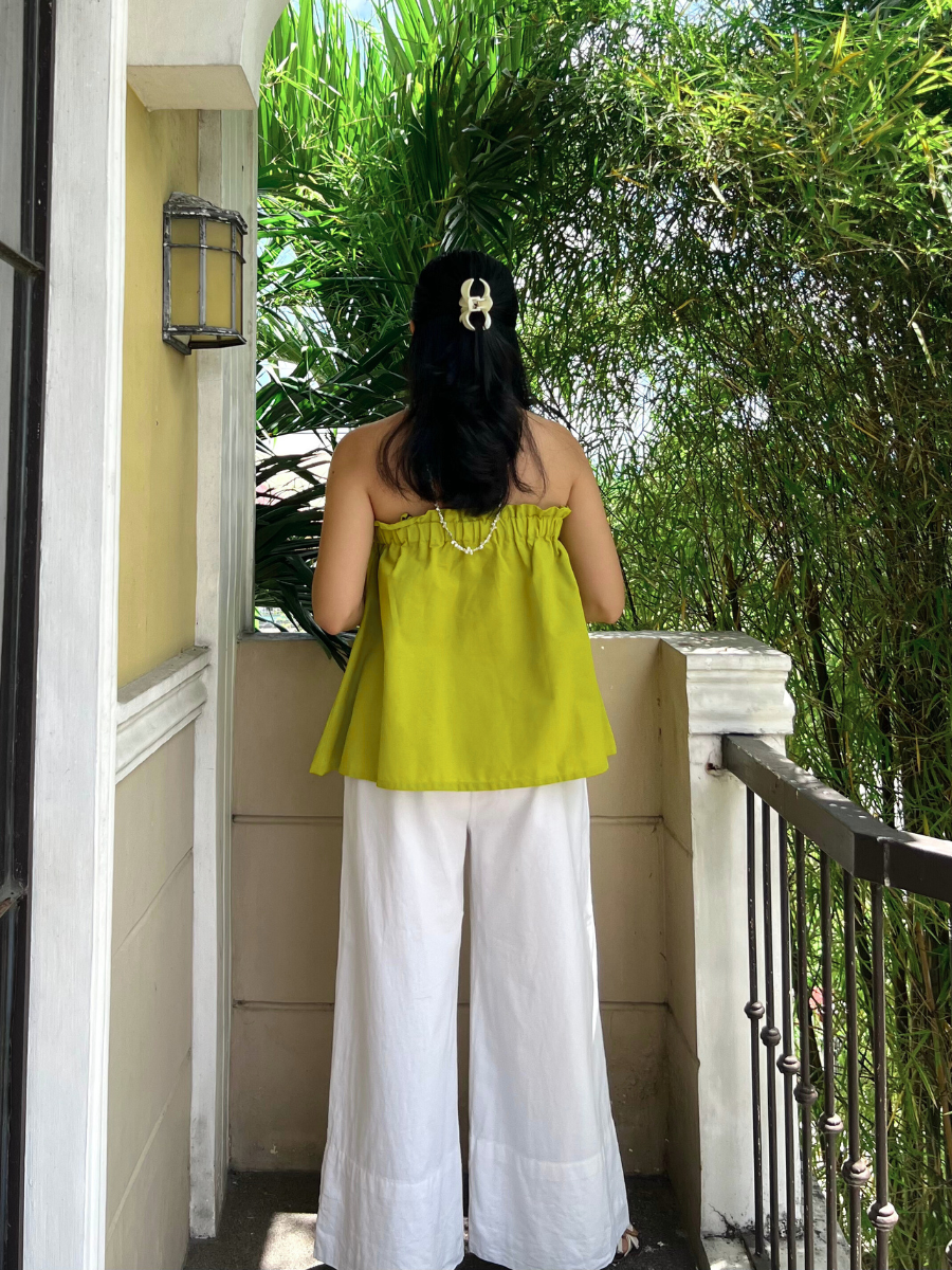 Eve Top in Olive Yellow