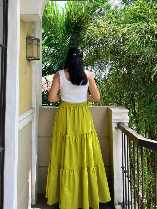 Willow Skirt in Olive Yellow