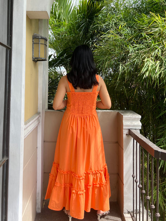 Gratitude Dress in Tangerine