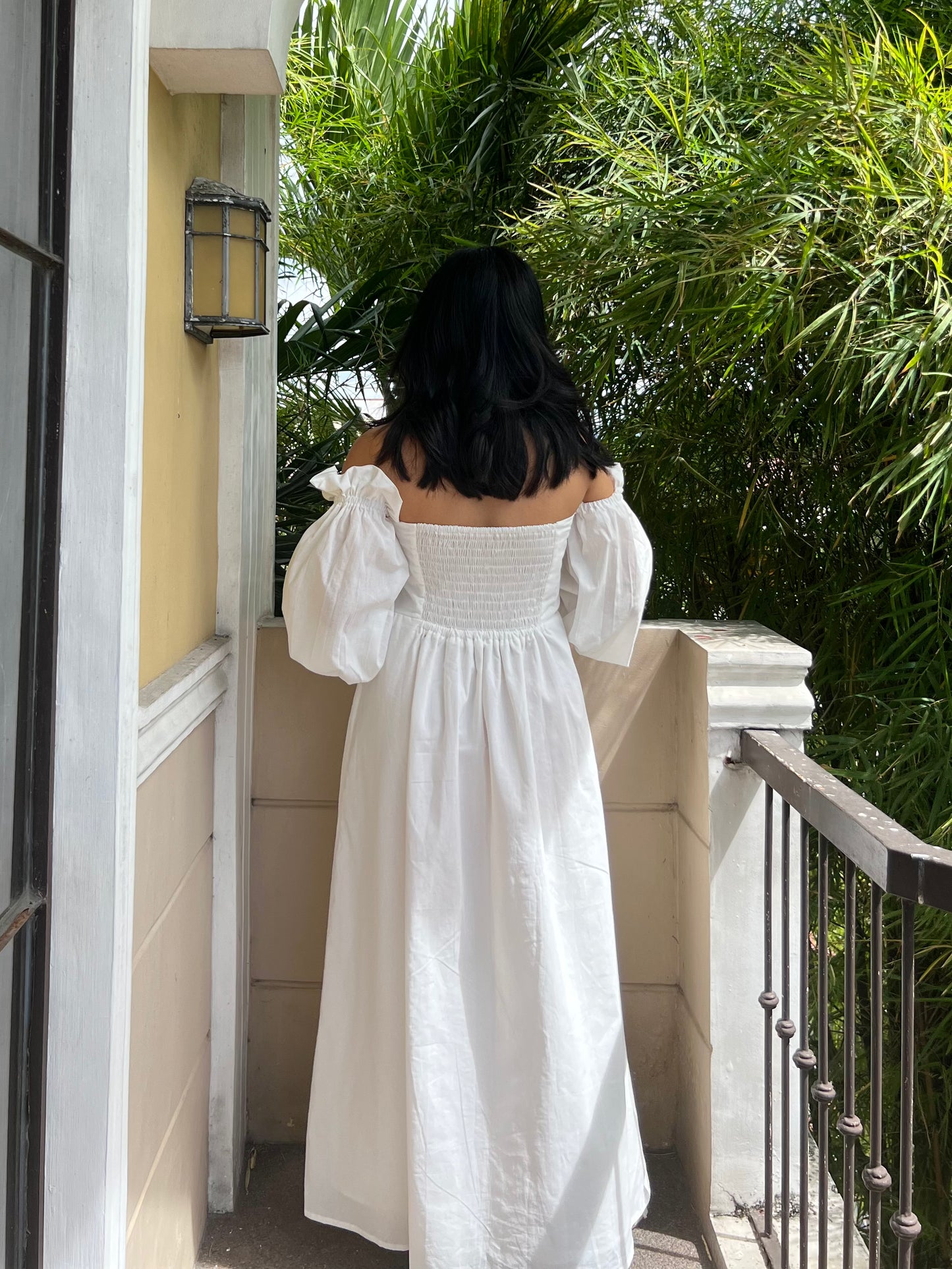 Esther Dress in White with Lining
