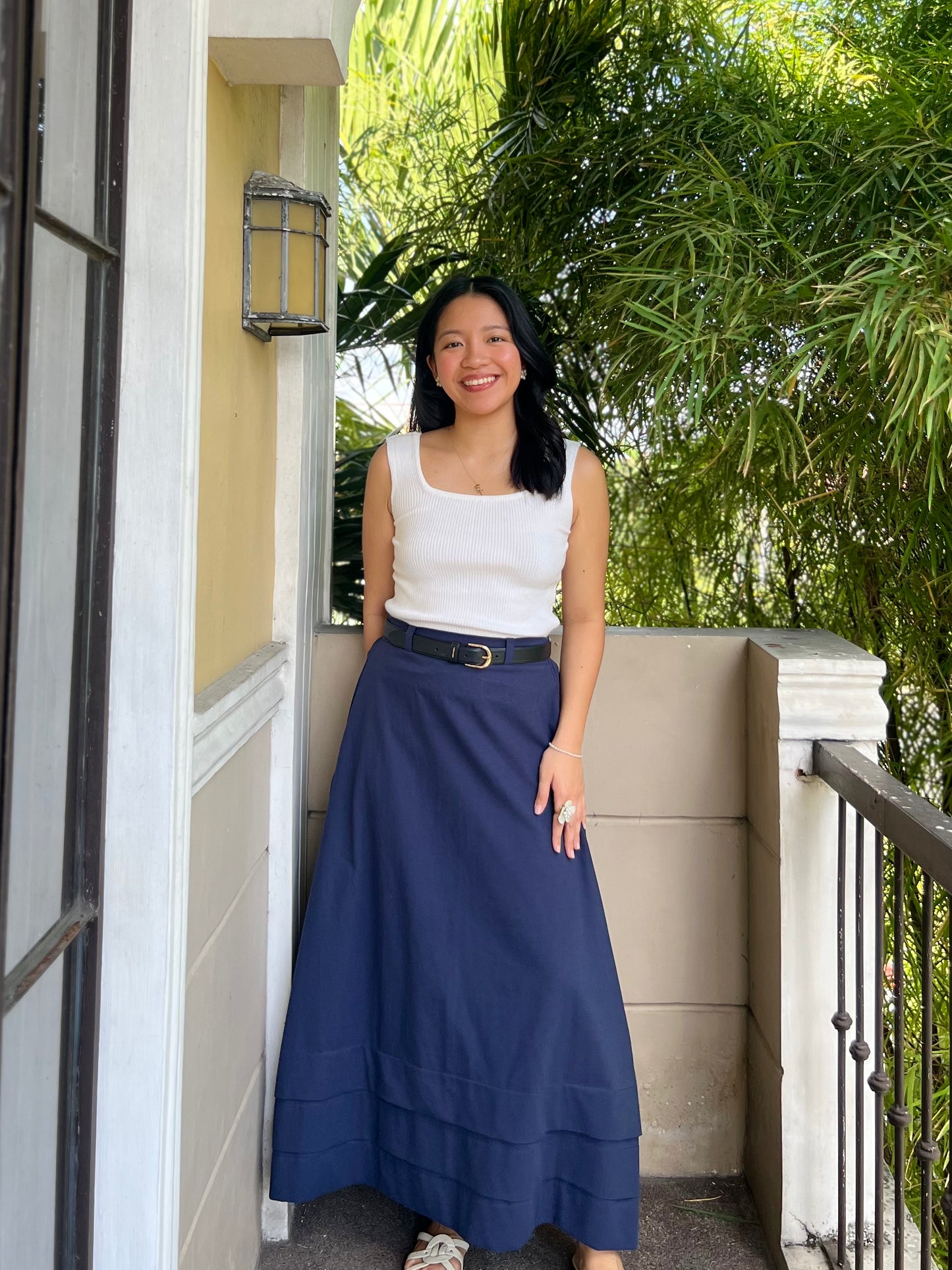 London Skirt in Navy Blue
