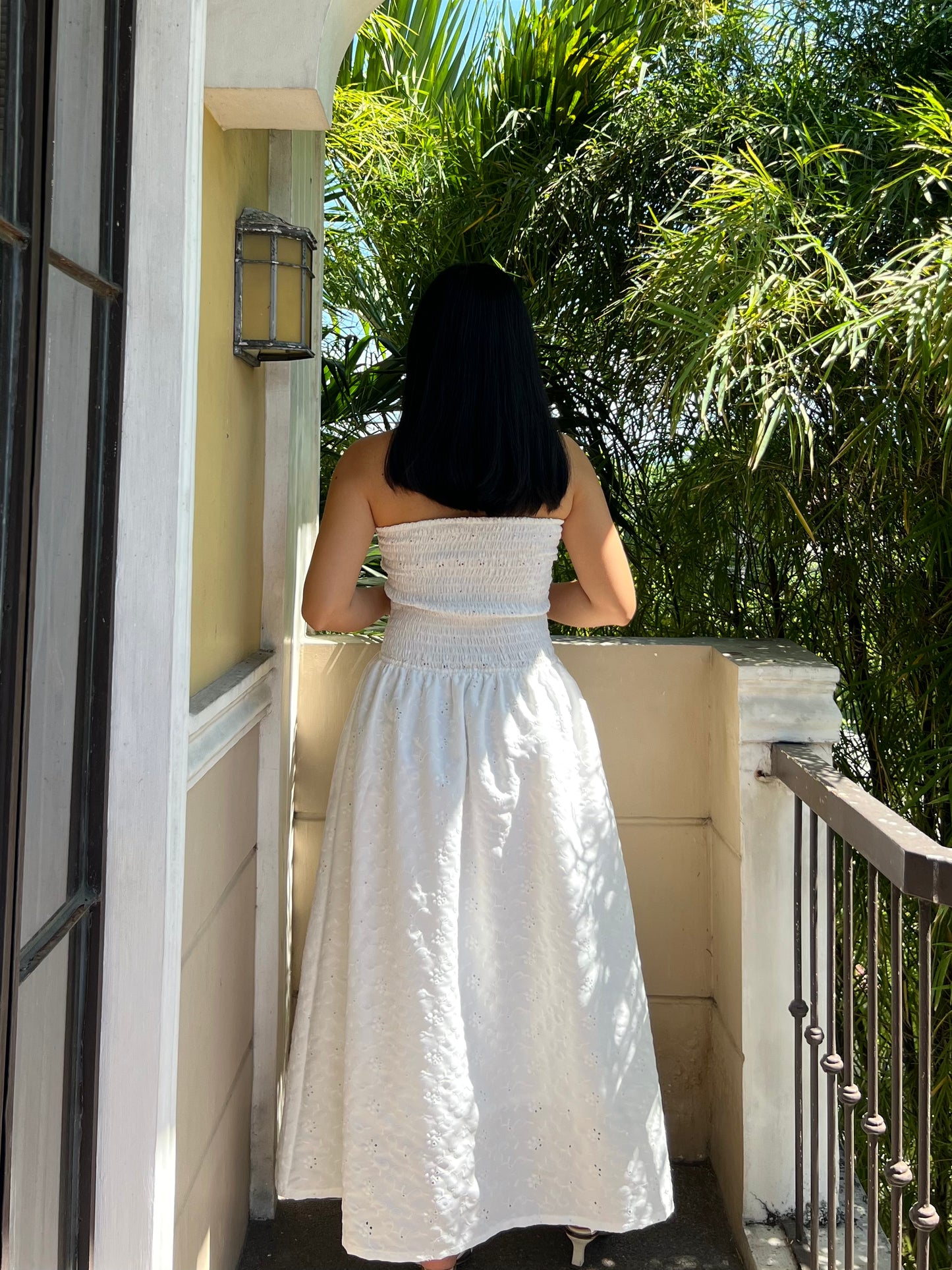 Ivory Dress in Eyelet 013 with Lining