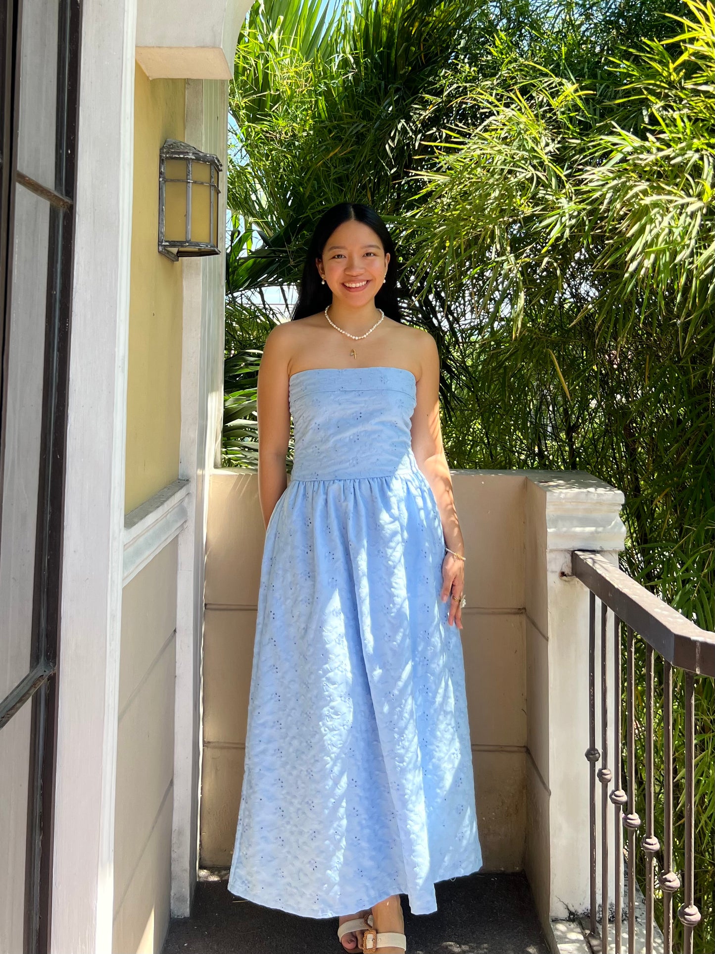 Ivory Dress in Eyelet 014 with Lining