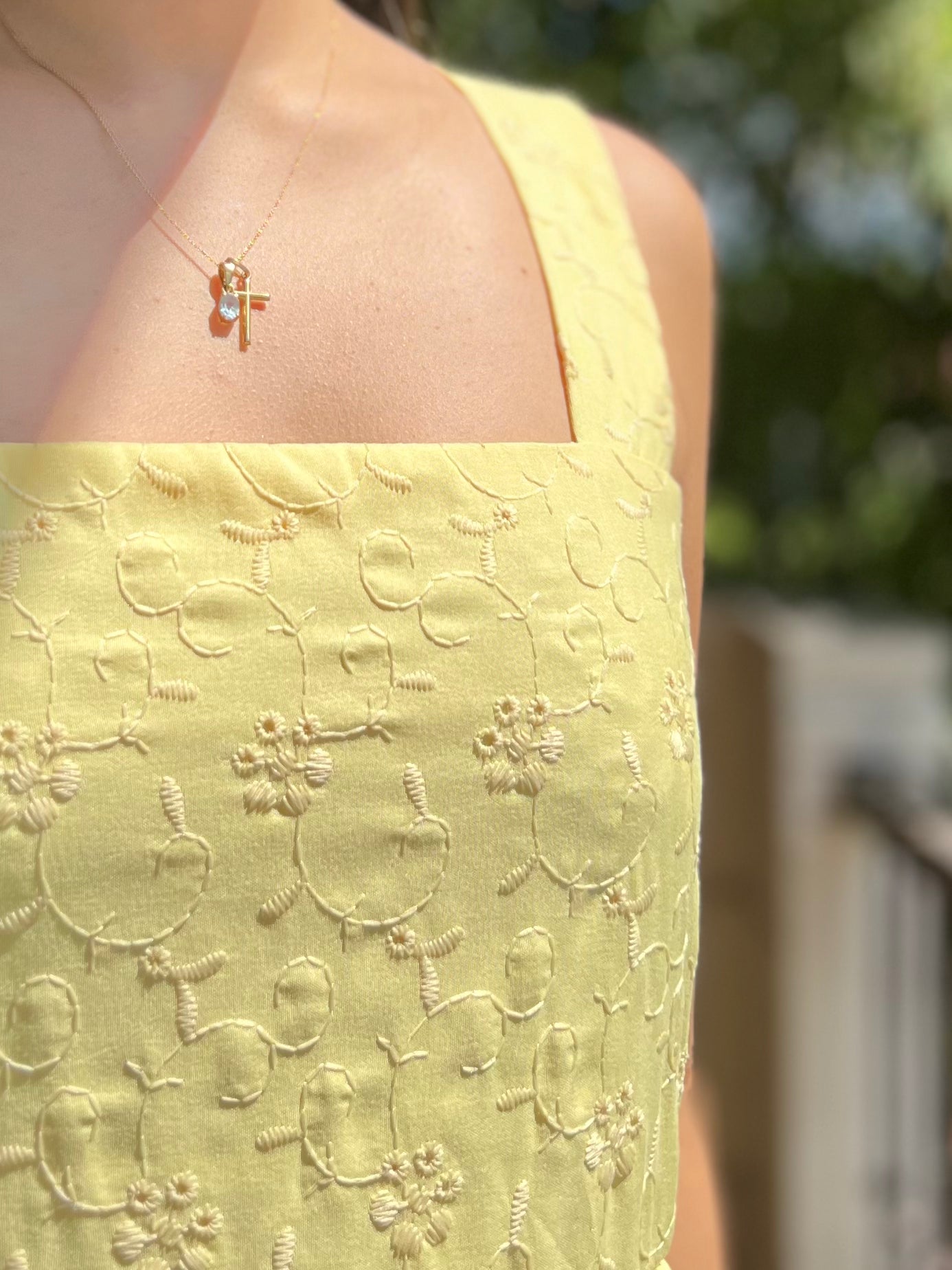 Psalm Dress in Eyelet 015 with Lining