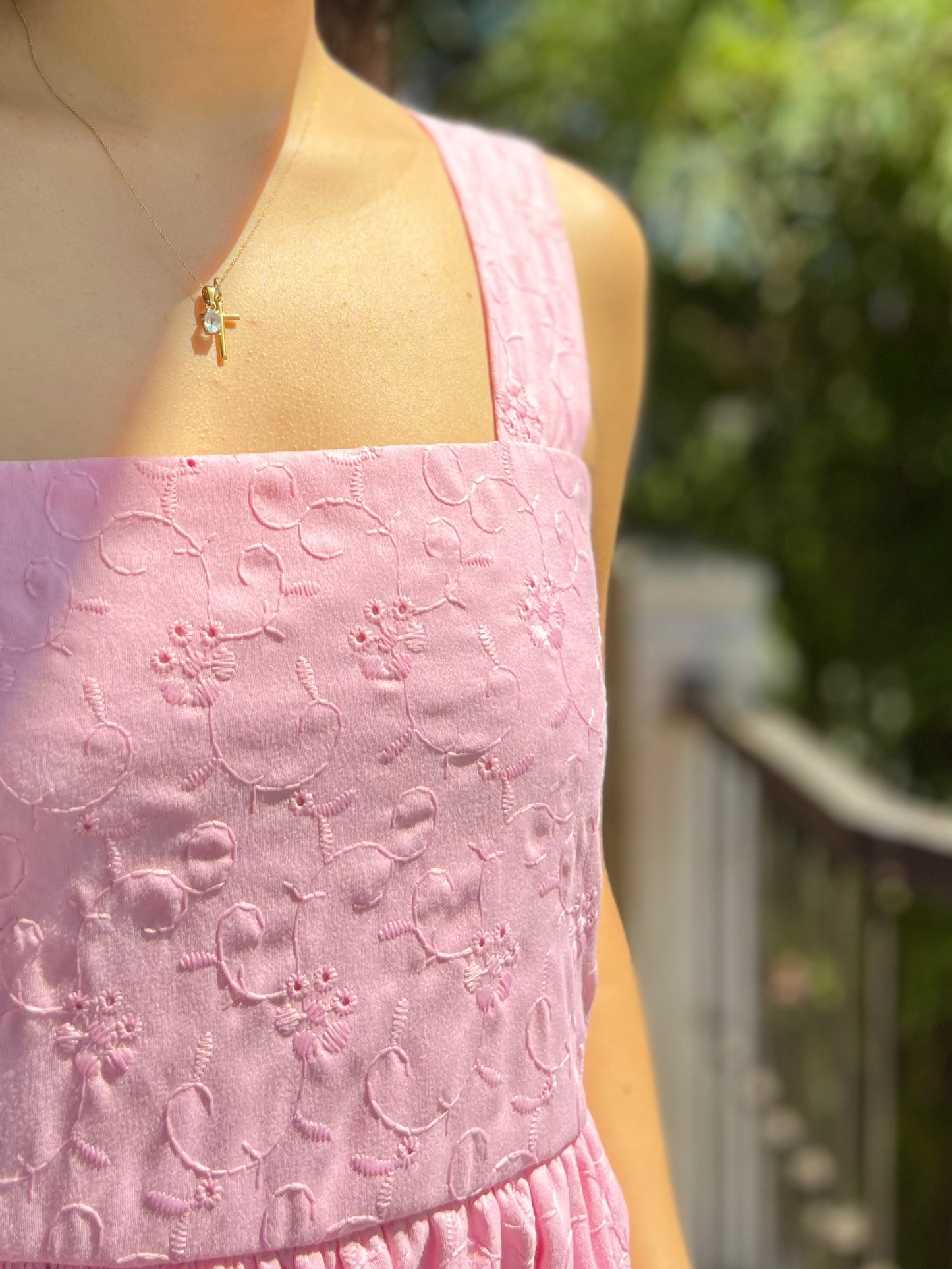 Psalm Dress in Eyelet 016 with Lining