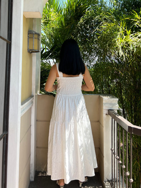 Psalm Dress in Eyelet 013 with Lining