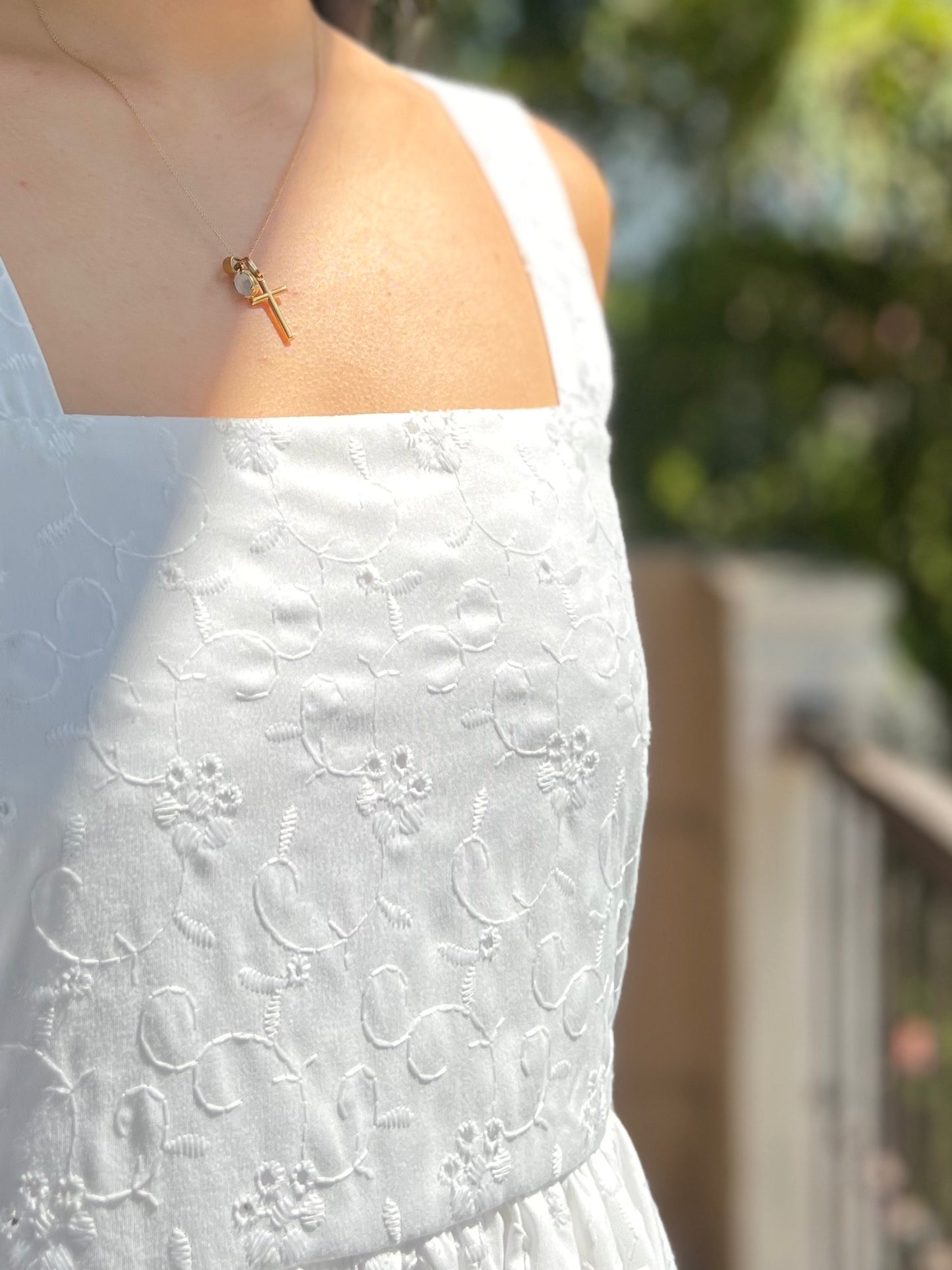 Psalm Dress in Eyelet 013 with Lining