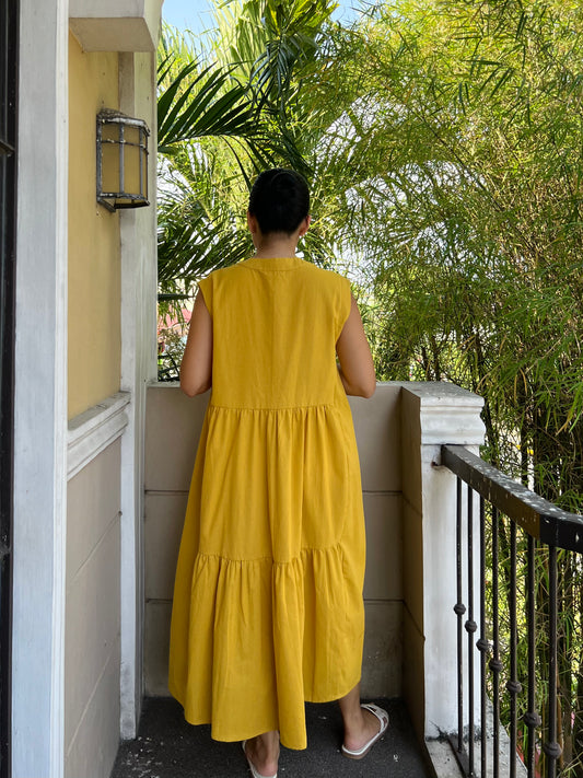 Ruth Dress in Mustard