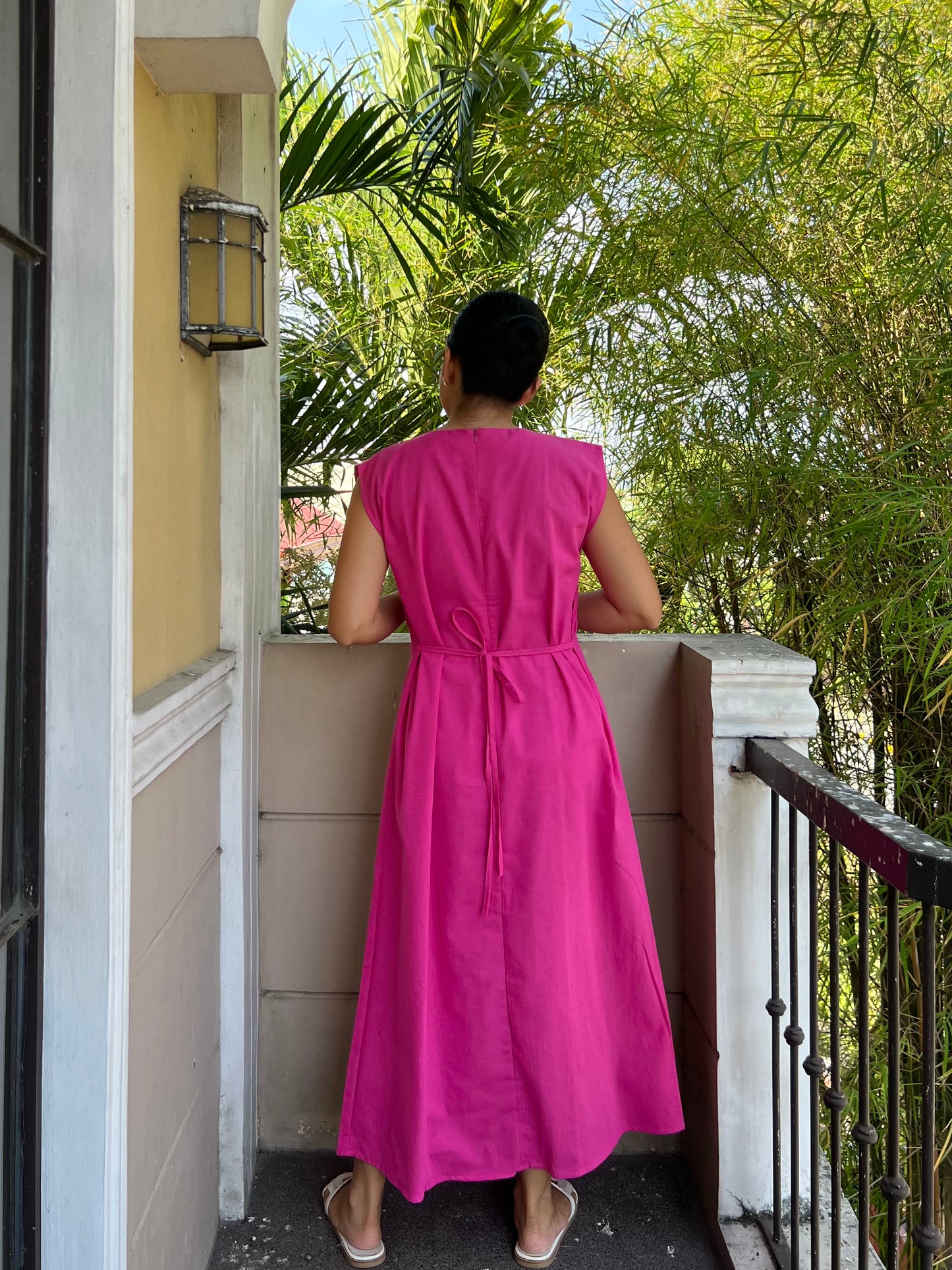 Coronado Dress in Deep Pink