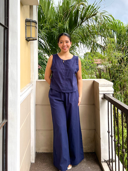 Charity Reversible Set in Navy Blue