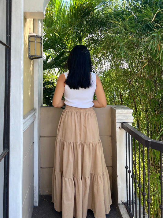 Willow Skirt in Beige