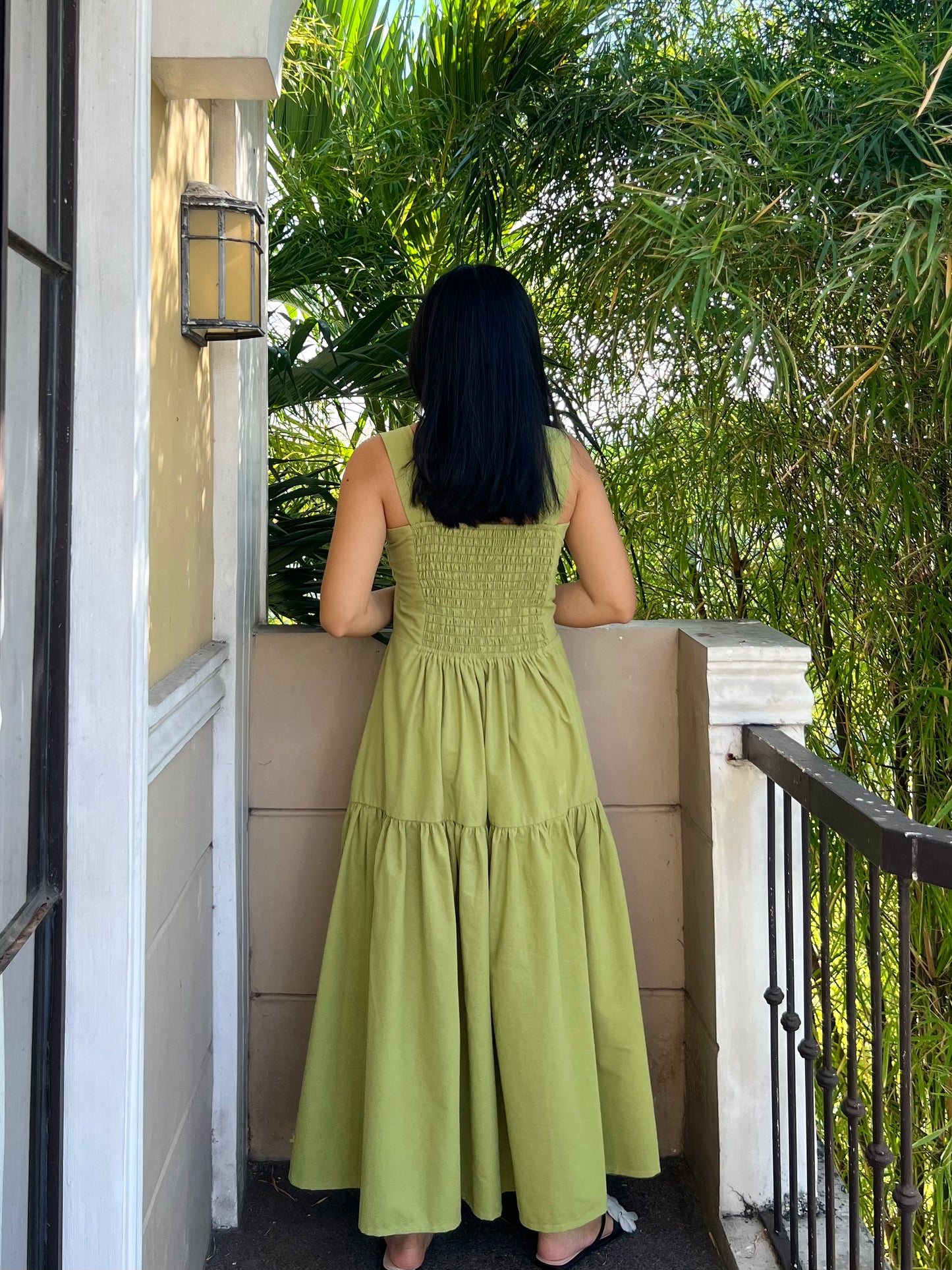 Psalm Dress in Apple Green
