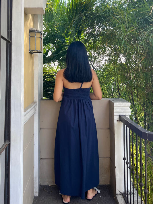 Siena Dress in Navy Blue