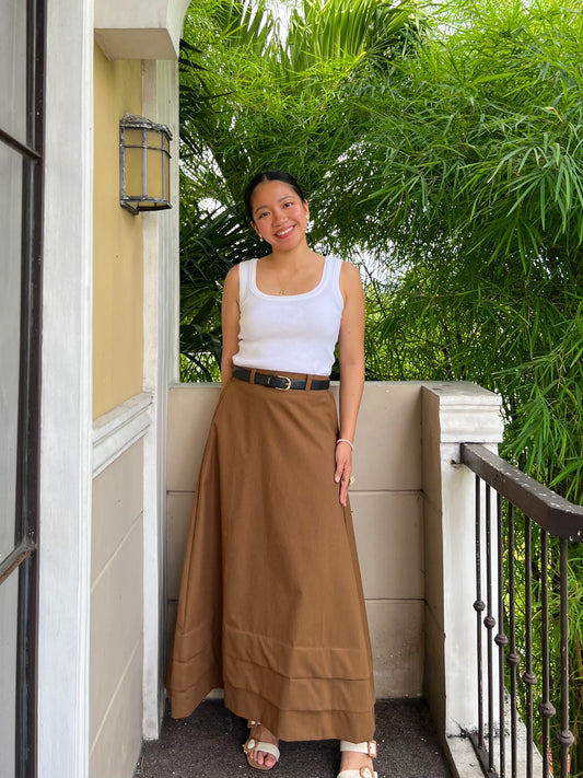 London Skirt in Dark Brown