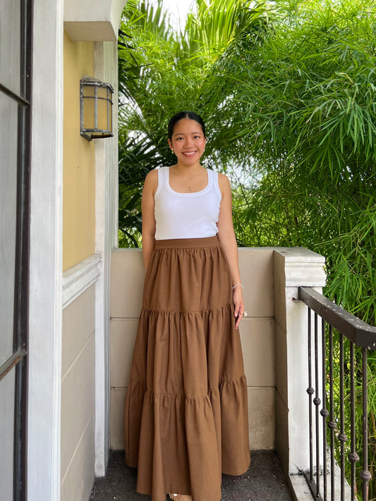 Willow Skirt in Dark Brown
