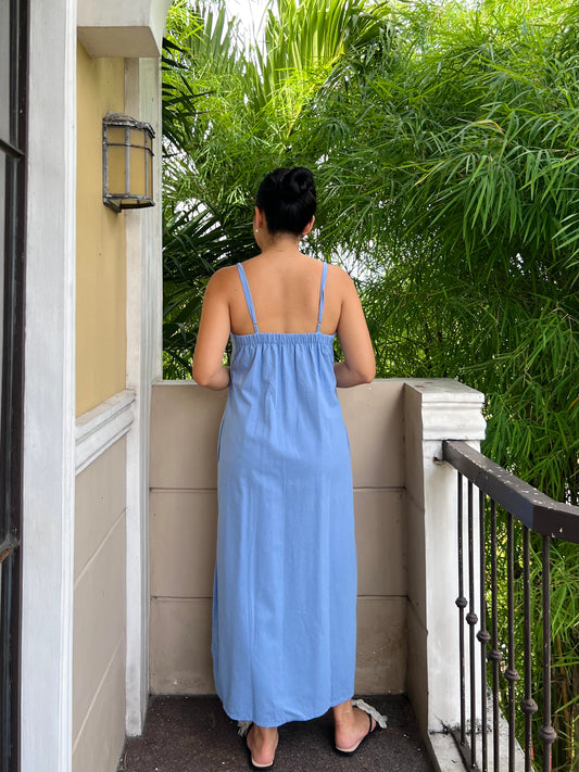 Caprese Dress in Cornflower Blue