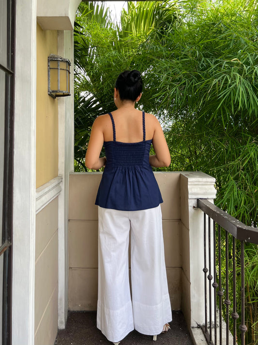 Blueberry Top in Navy Blue