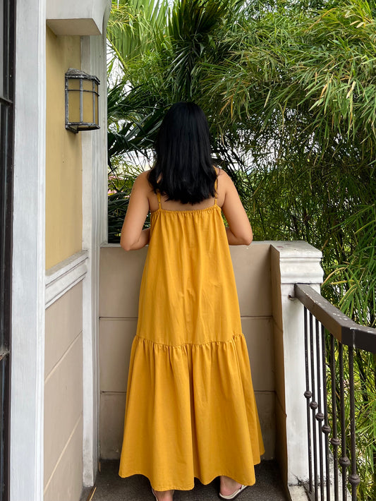 Elysees Dress in Mustard