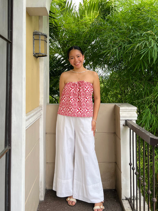 Almond Reversible Top in Premium Design 052