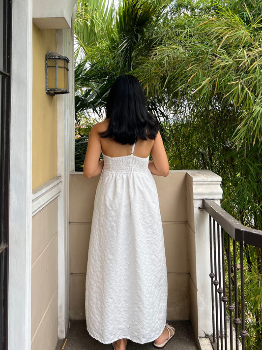 Siena Dress in Eyelet 013 with Lining