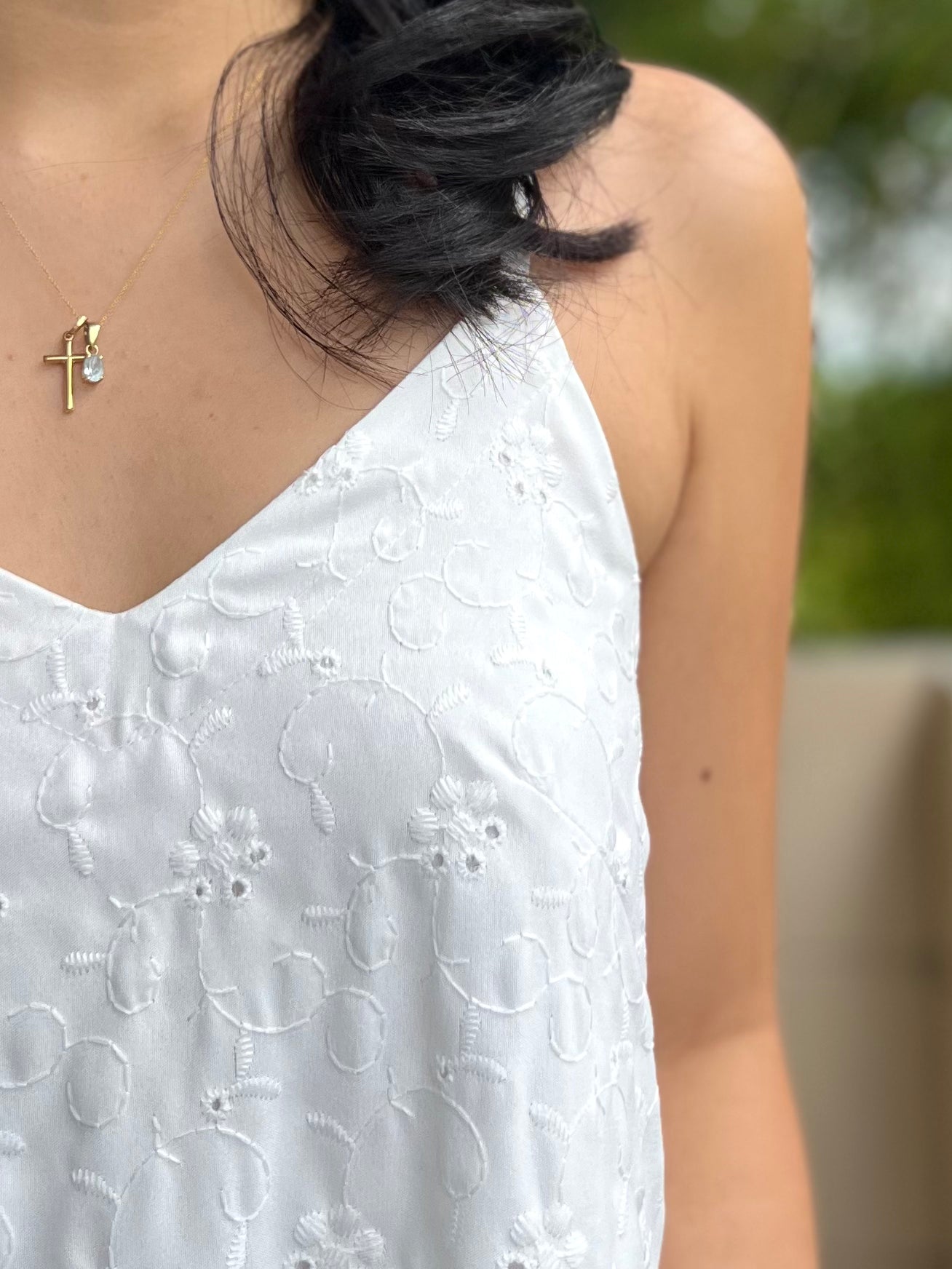 Elysees Dress in Eyelet 013 with Lining
