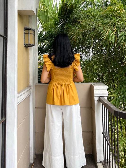 Serene Top in Mustard