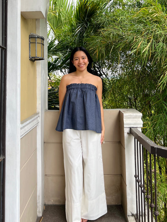 Eve Top in Soft Denim 002