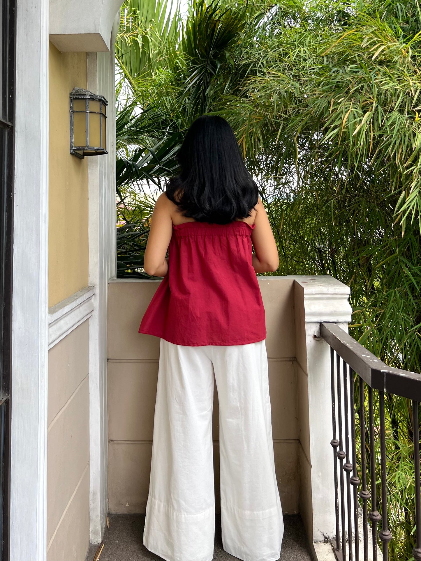 Eve Top in Berry Red