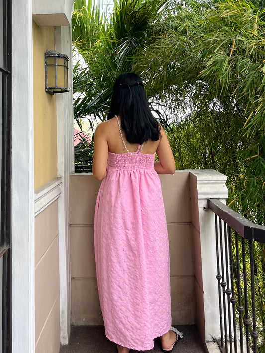 Siena Dress in Eyelet 016 with Lining