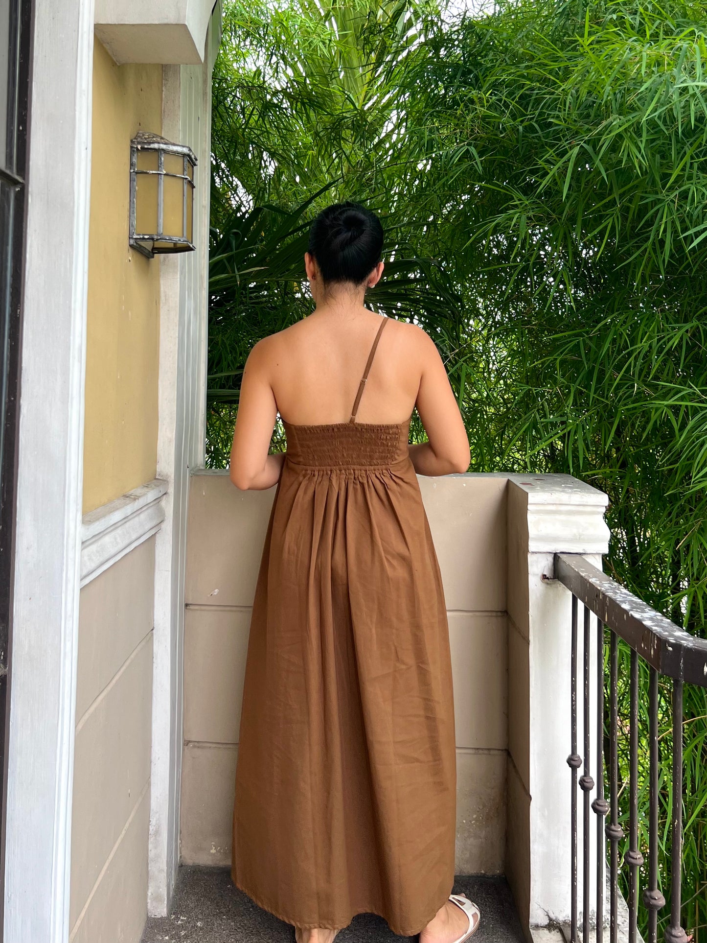 Siena Dress in Dark Brown