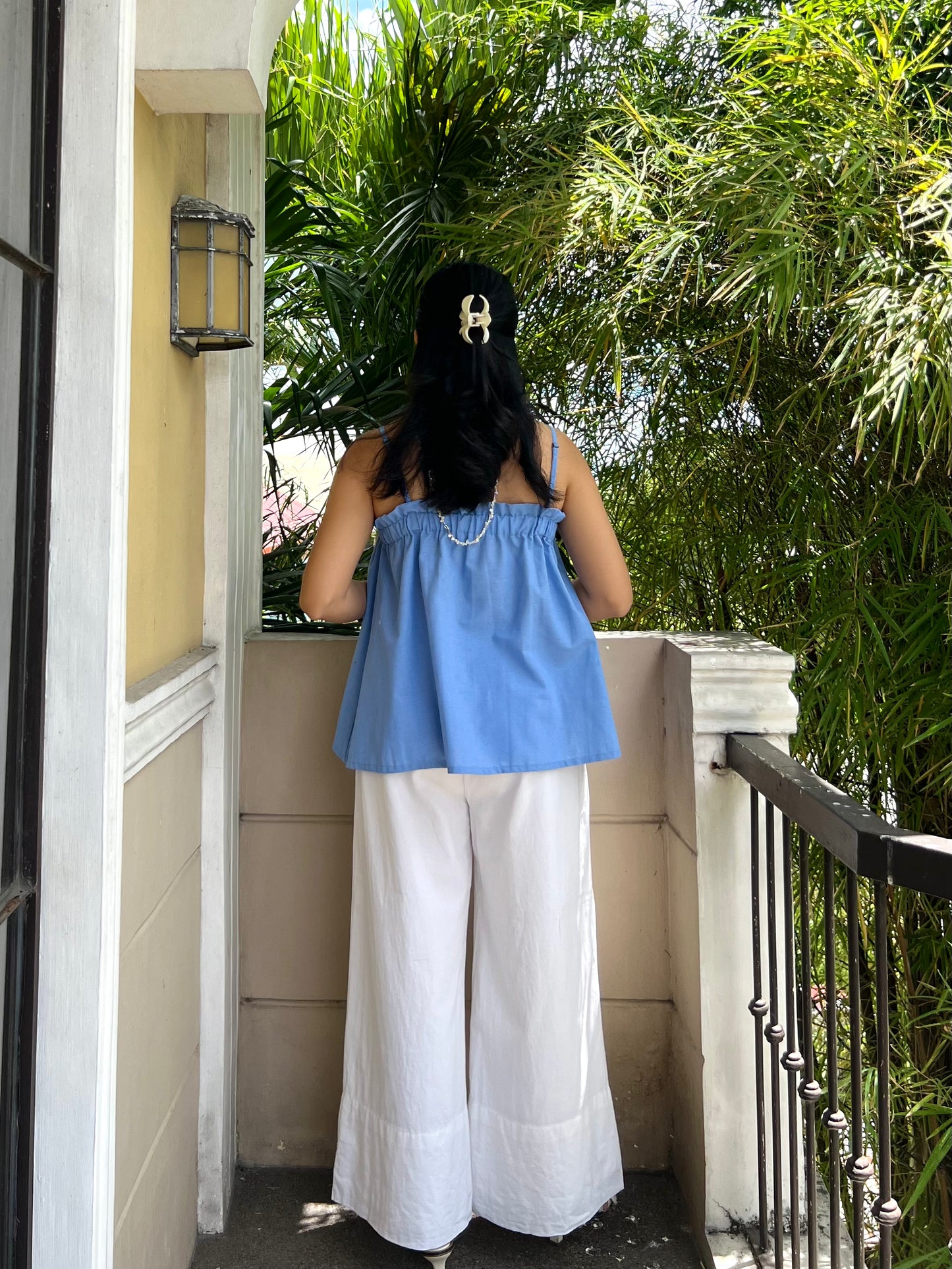 Eve Top in Cornflower Blue