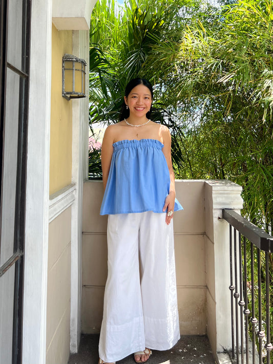 Eve Top in Cornflower Blue