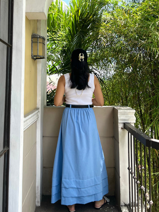 London Skirt in Cornflower Blue