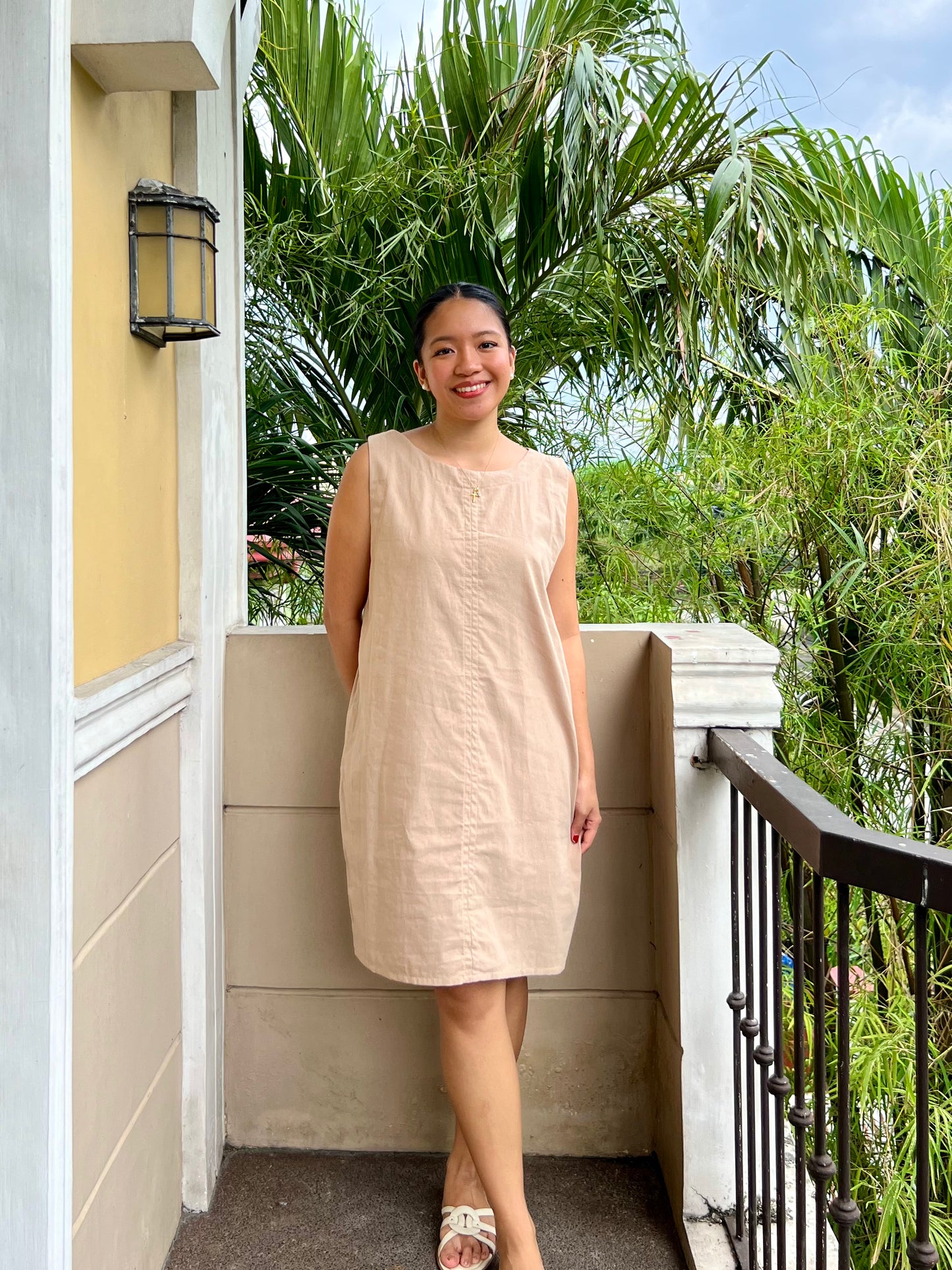 Marini Reversible Dress in Beige