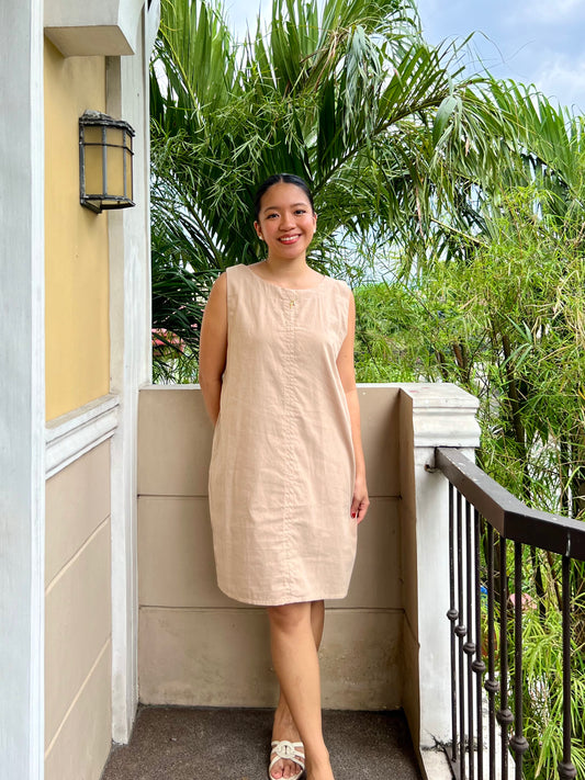 Marini Reversible Dress in Beige
