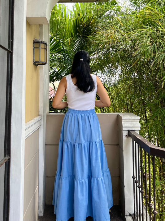 Willow Skirt in Cornflower Blue