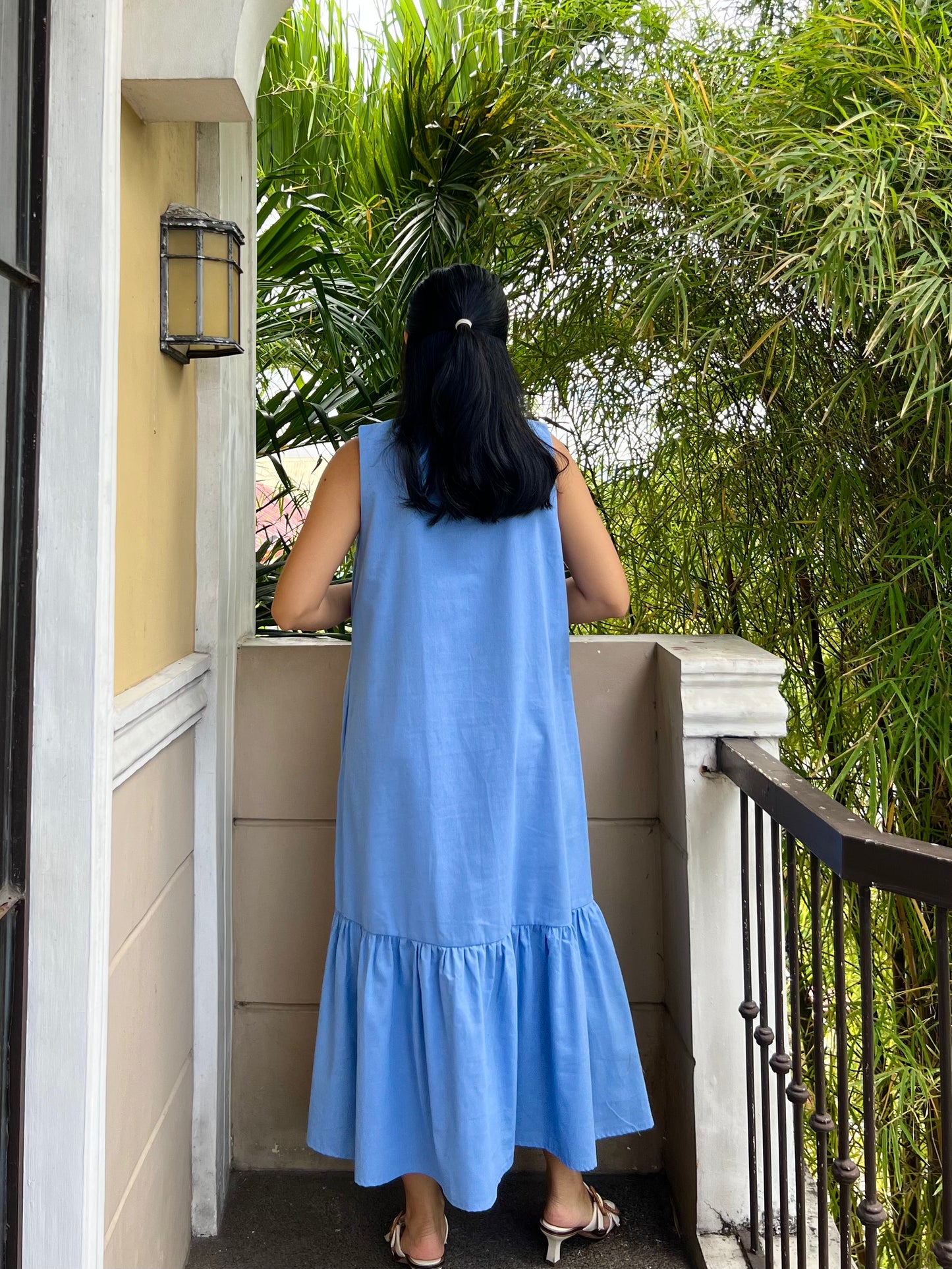 Camden Dress in Cornflower Blue