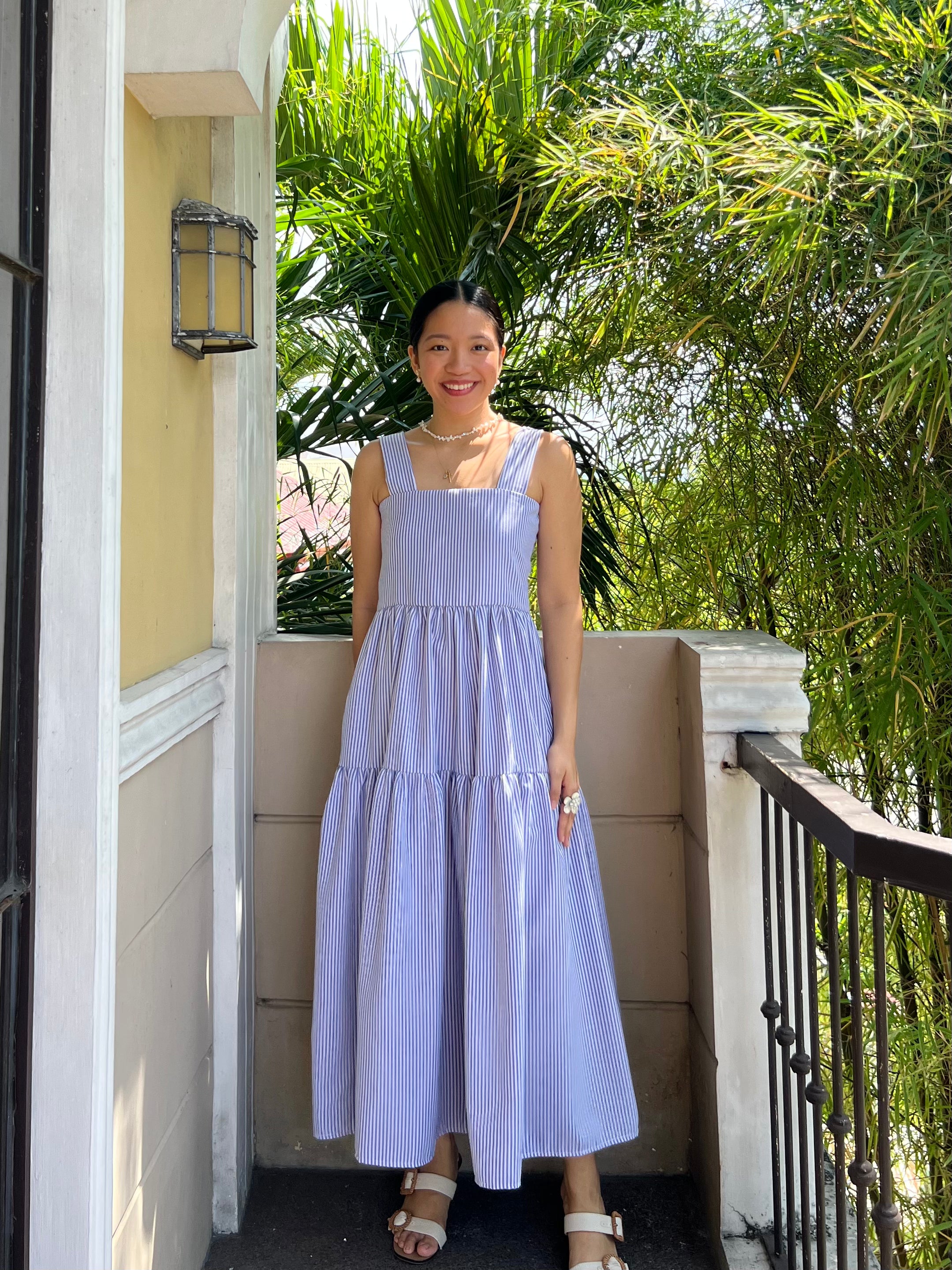 Psalm Dress in Light Blue with Lining main image 1