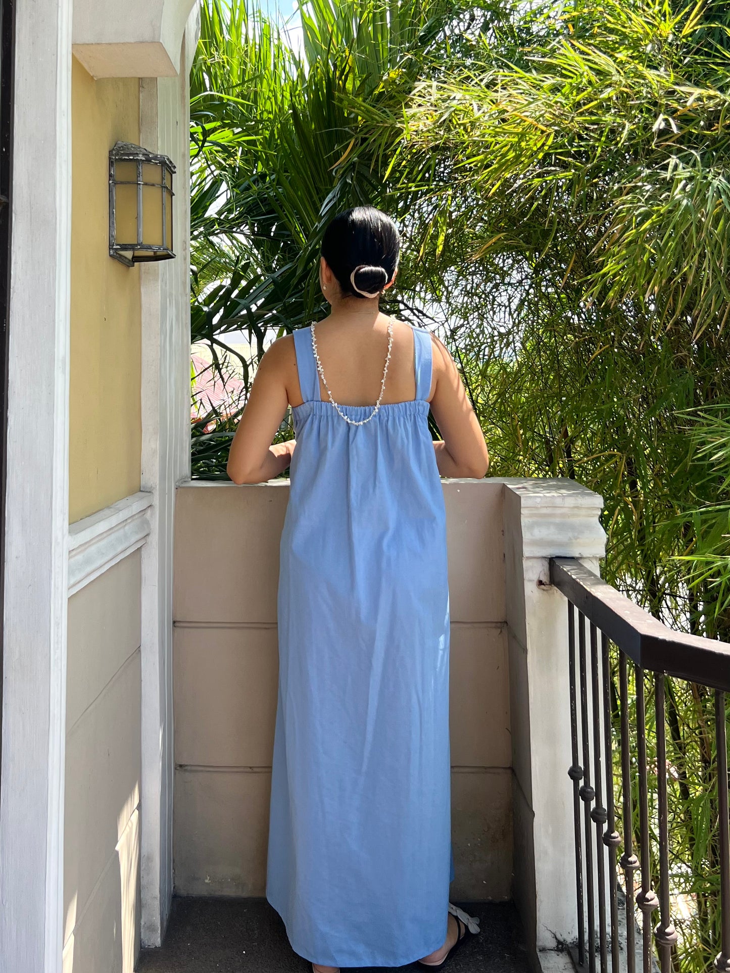 Hannah Dress in Cornflower Blue