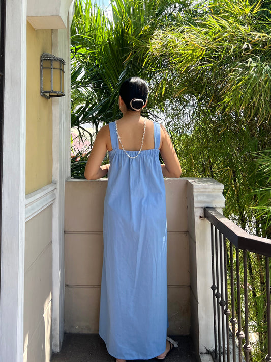 Hannah Dress in Cornflower Blue