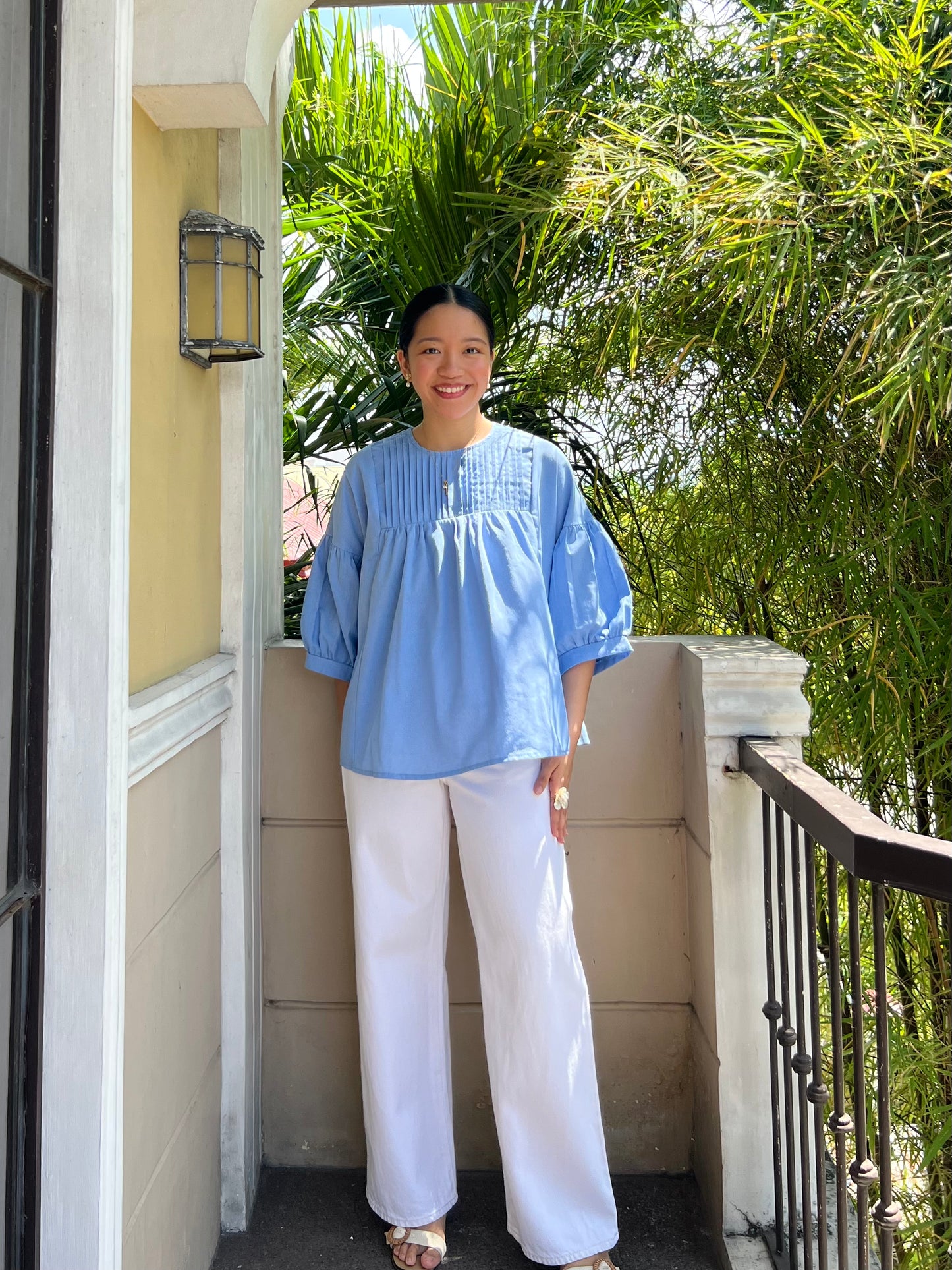 Solace Top in Cornflower Blue