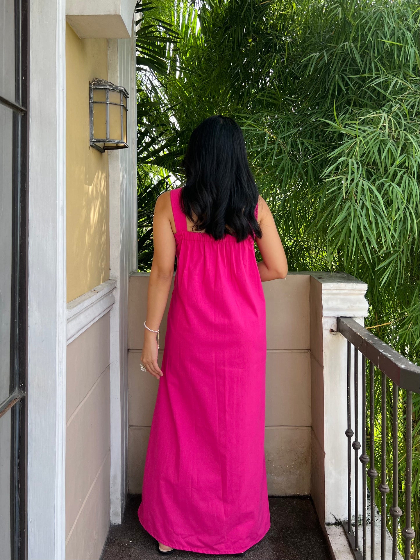 Hannah Dress in Deep Pink