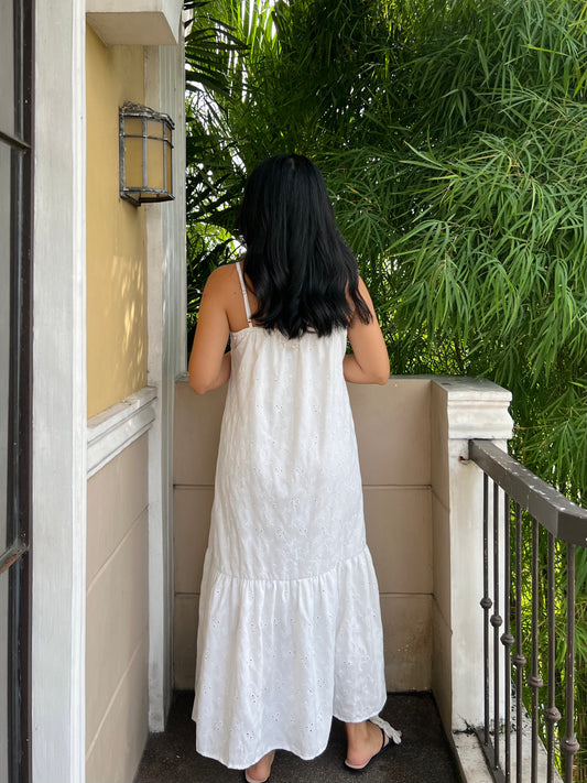 Joy Dress in Eyelet 017 with Lining