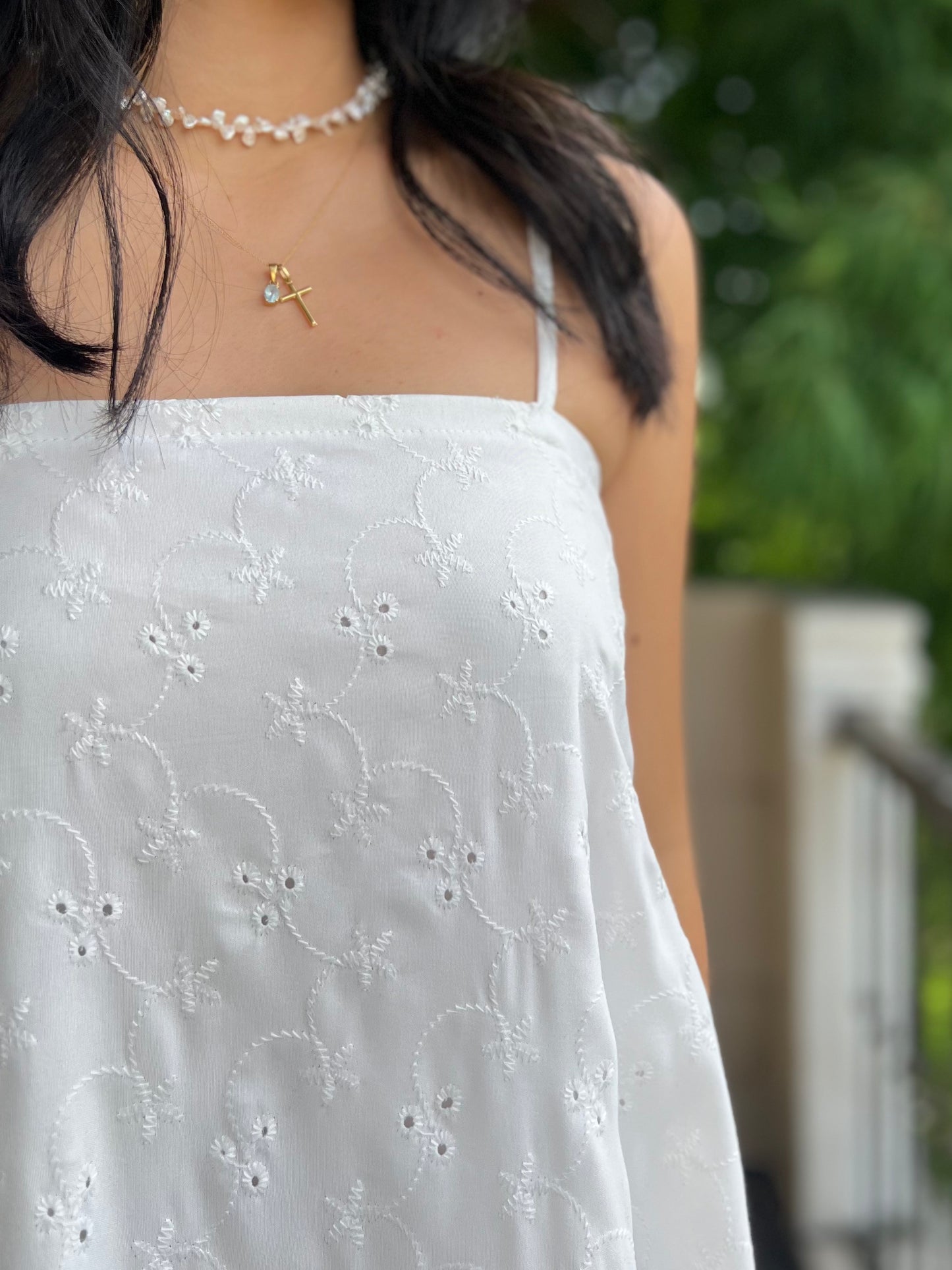 Joy Dress in Eyelet 017 with Lining