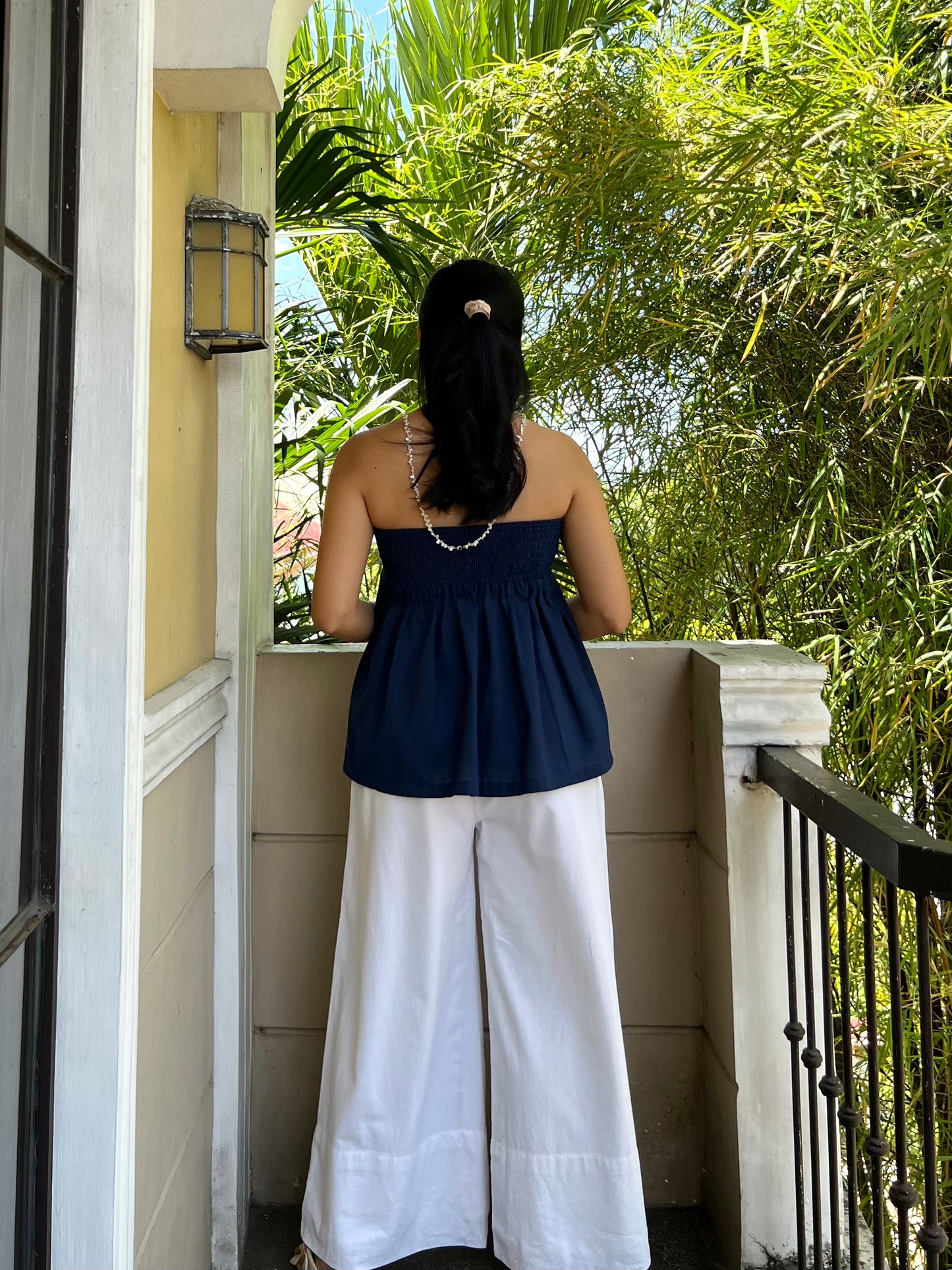 Lychee Top in Navy Blue