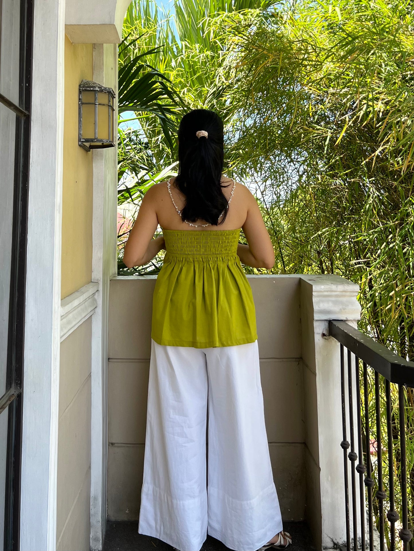 Lychee Top in Olive Yellow