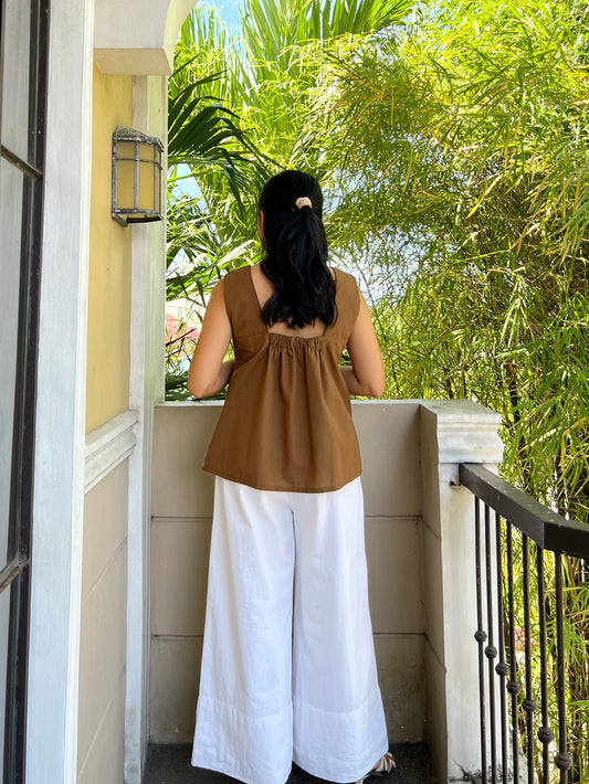 Cherry Top in Dark Brown