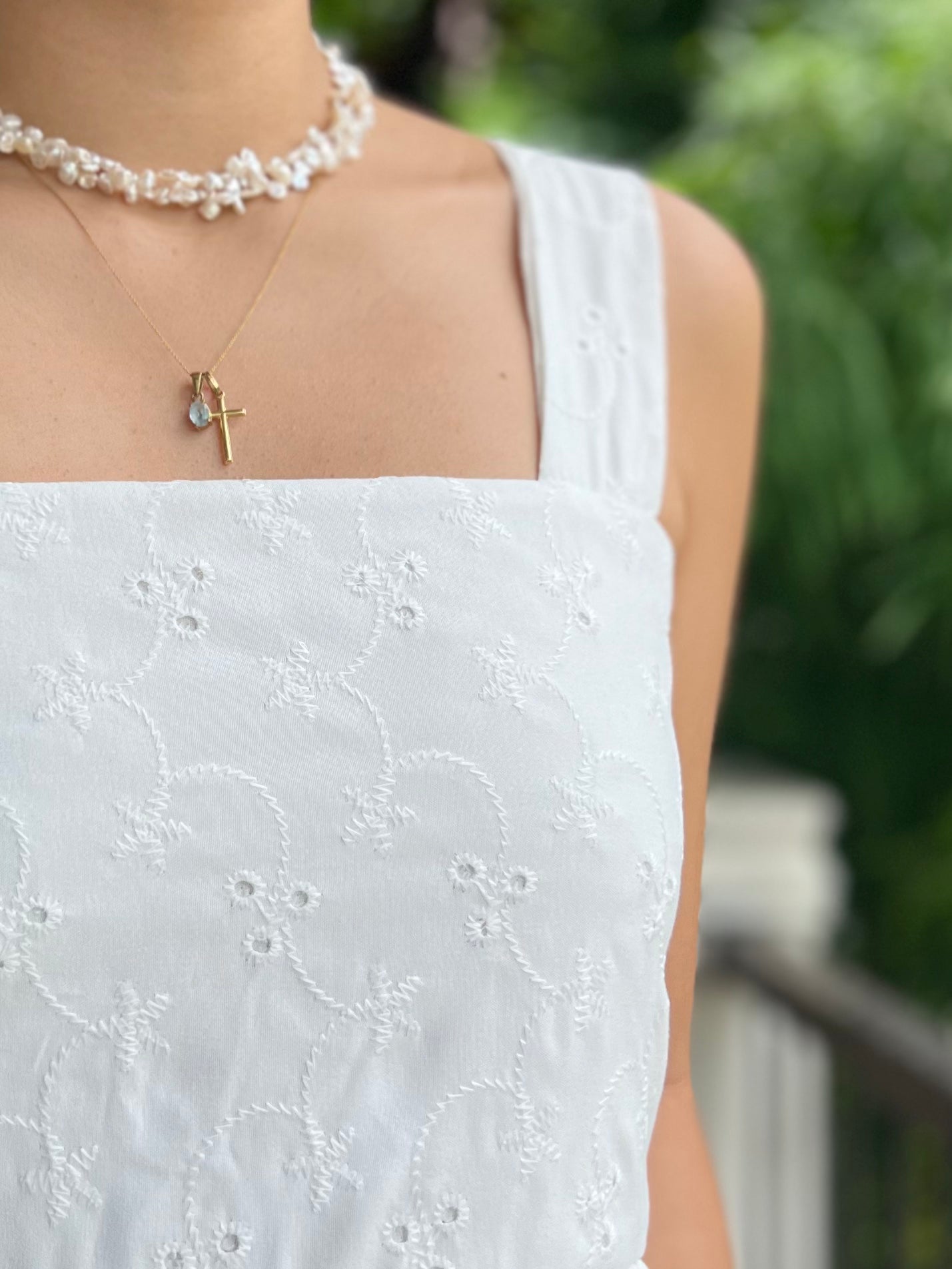 Psalm Dress in Eyelet 017 with Lining