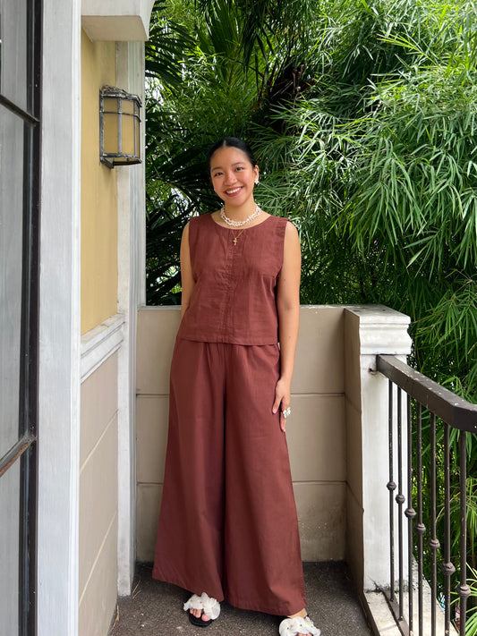 Charity Reversible Set in Dark Brown