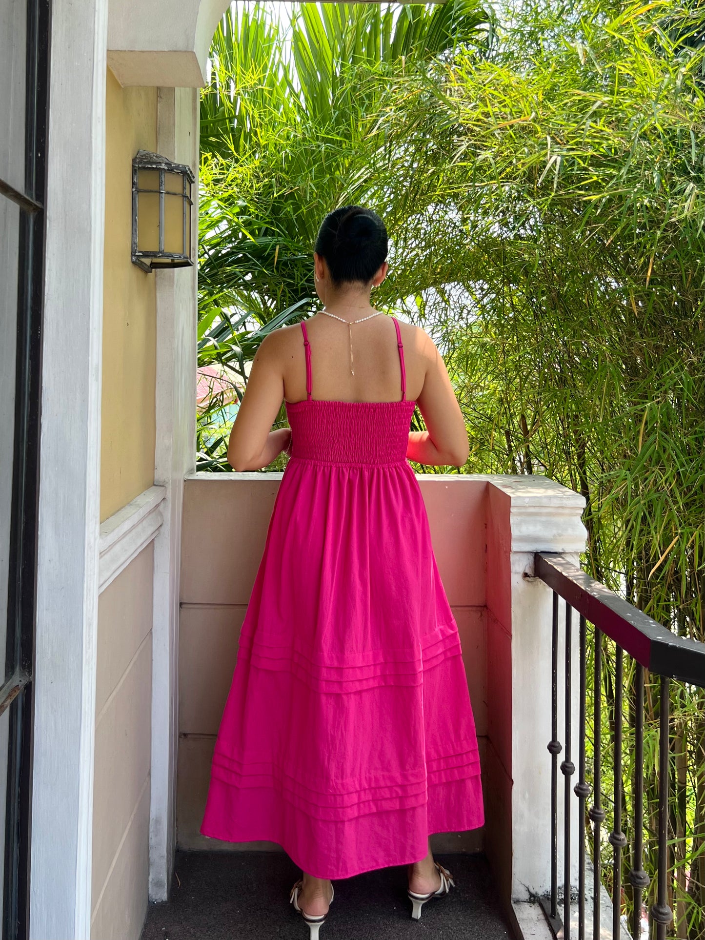 Acai Dress in Deep Pink